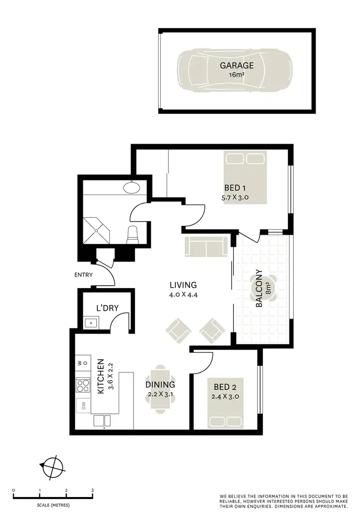 Floorplan of Homely apartment listing, 204/10 Karrabee Avenue, Huntleys Cove NSW 2111