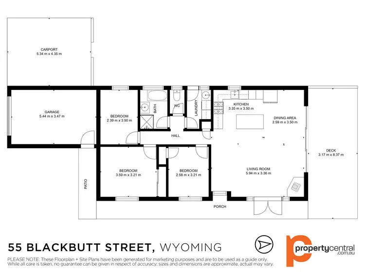 Floorplan of Homely house listing, 55 Blackbutt Street, Wyoming NSW 2250
