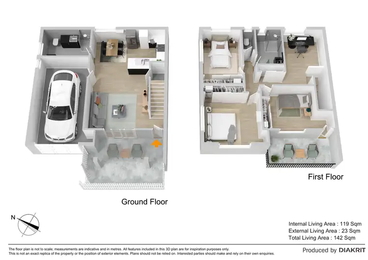 Floorplan of Homely unit listing, 1/505 Gympie Road, Strathpine QLD 4500
