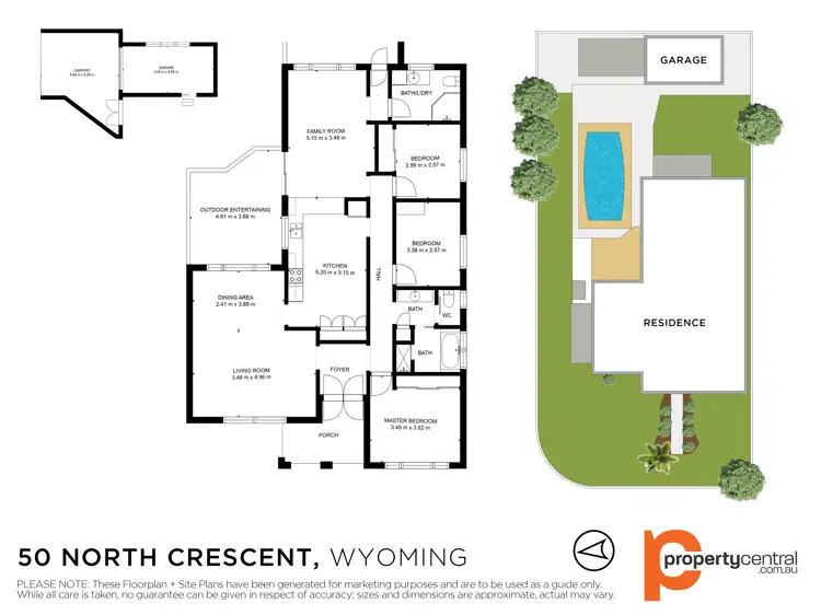 Floorplan of Homely house listing, 50 North Crescent, Wyoming NSW 2250
