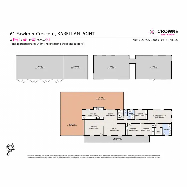 Floorplan of Homely house listing, 61 Fawkner Crescent, Barellan Point QLD 4306