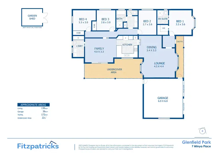 Floorplan of Homely house listing, 7 Minya Place, Glenfield Park NSW 2650