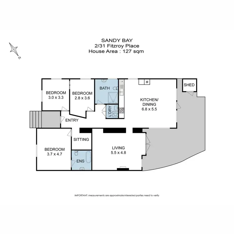 Floorplan of Homely apartment listing, 2/31 Fitzroy Place, Sandy Bay TAS 7005