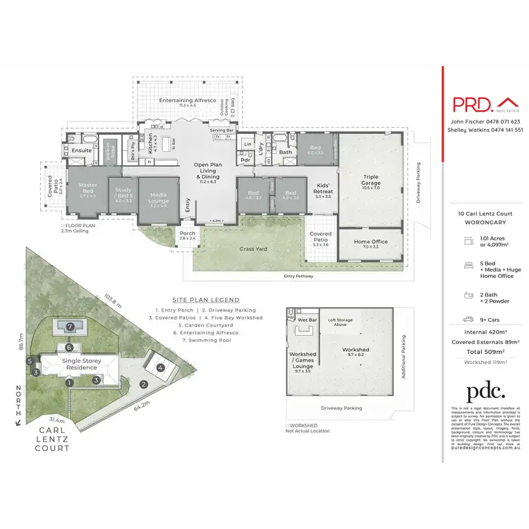 Floorplan of Homely rural property listing, 10 Carl Lentz Court, Worongary QLD 4213
