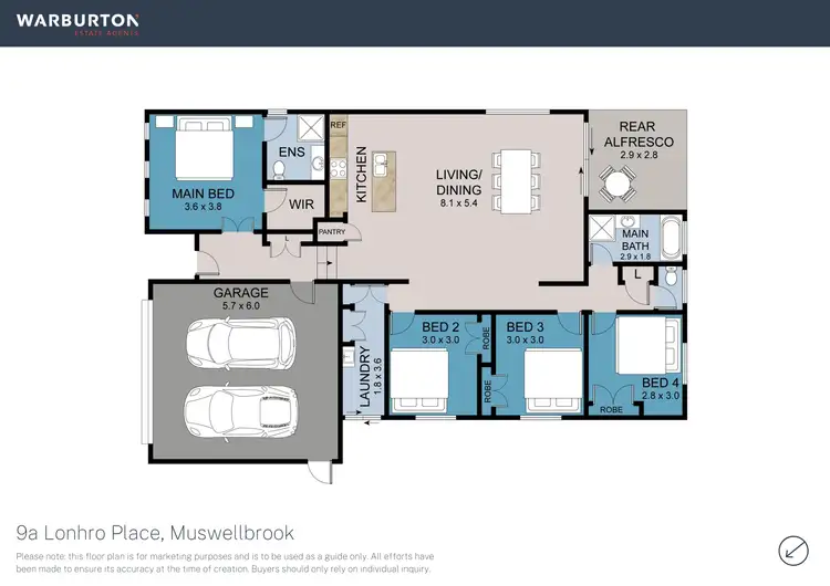 Floorplan of Homely villa listing, 9A Lonhro Place, Muswellbrook NSW 2333
