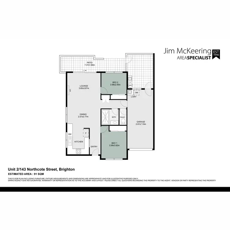 Floorplan of Homely unit listing, 2/143 Northcote Street, Brighton QLD 4017