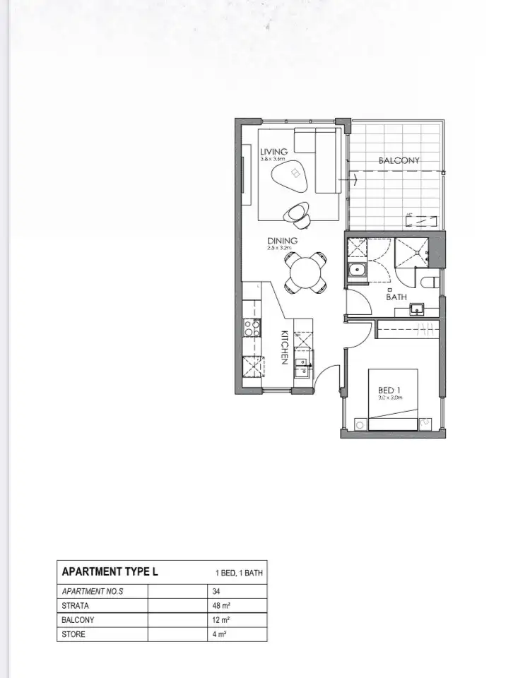 Floorplan of Homely apartment listing, 34/570 William Street, Mount Lawley WA 6050