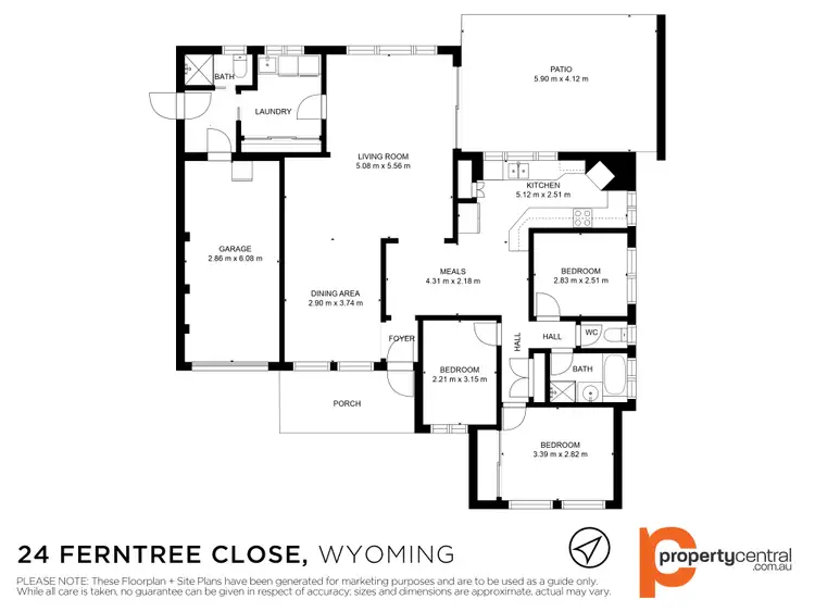 Floorplan of Homely house listing, 24 Ferntree Close, Wyoming NSW 2250