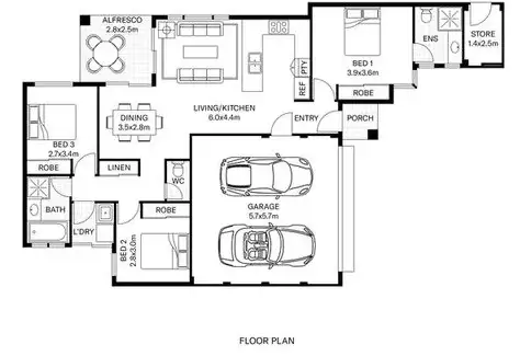 Floorplan of Homely villa listing, 16C Townshend Avenue, Balcatta WA 6021