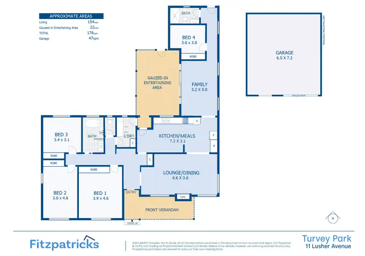 Floorplan of Homely house listing, 11 Lusher Avenue, Turvey Park NSW 2650