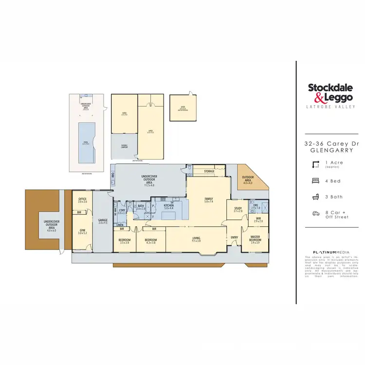 Floorplan of Homely house listing, 32 - 36 Carey Drive, Glengarry VIC 3854