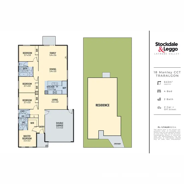 Floorplan of Homely house listing, 18 Manley Circuit, Traralgon VIC 3844