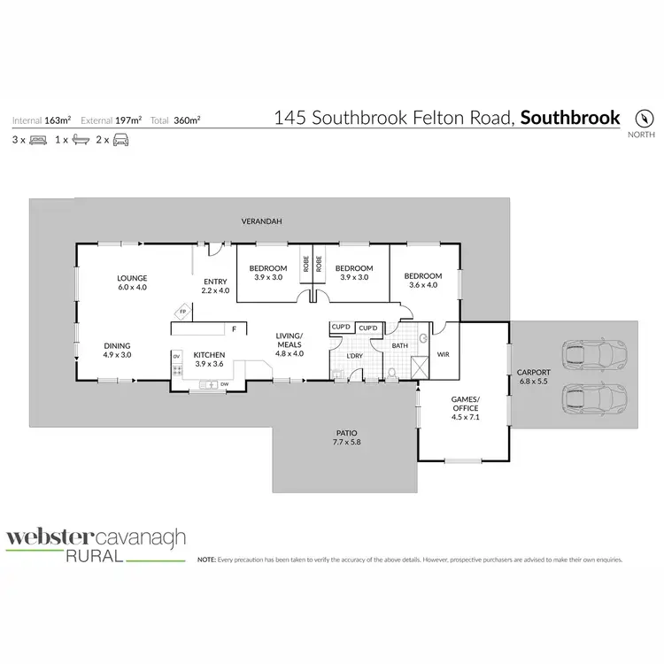 Floorplan of Homely rural property listing, 145 Southbrook Felton Road, Southbrook QLD 4363