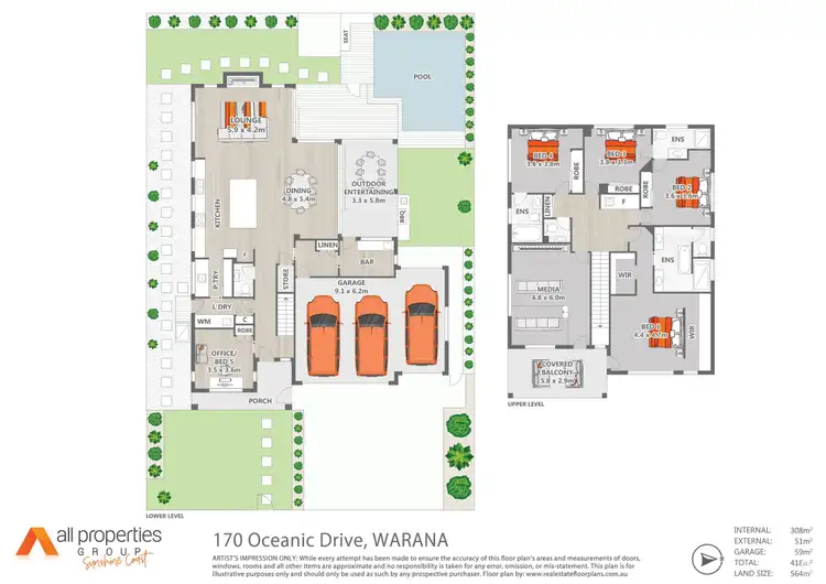 Floorplan of Homely house listing, 170 Oceanic Drive, Warana QLD 4575