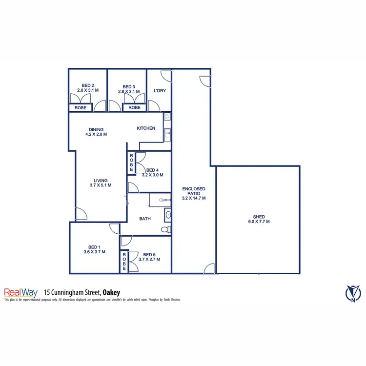 Floorplan of Homely house listing, 15 Cunningham Street, Oakey QLD 4401