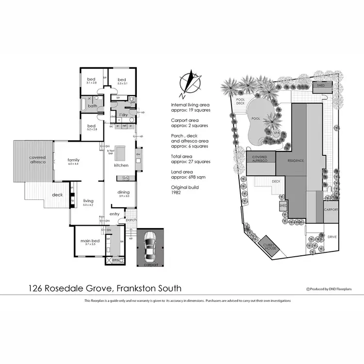 Floorplan of Homely house listing, 126 Rosedale Grove, Frankston South VIC 3199