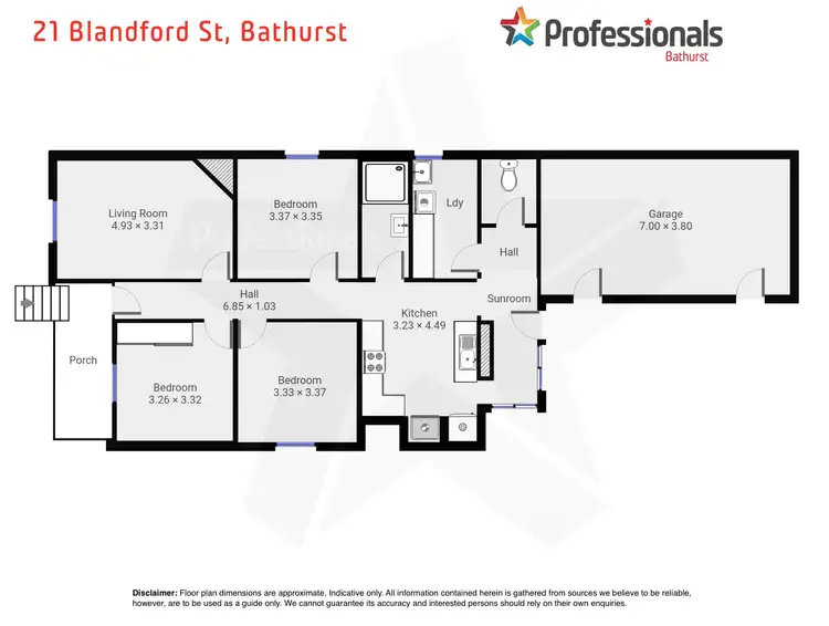 Floorplan of Homely house listing, 21 Blandford Street, Bathurst NSW 2795