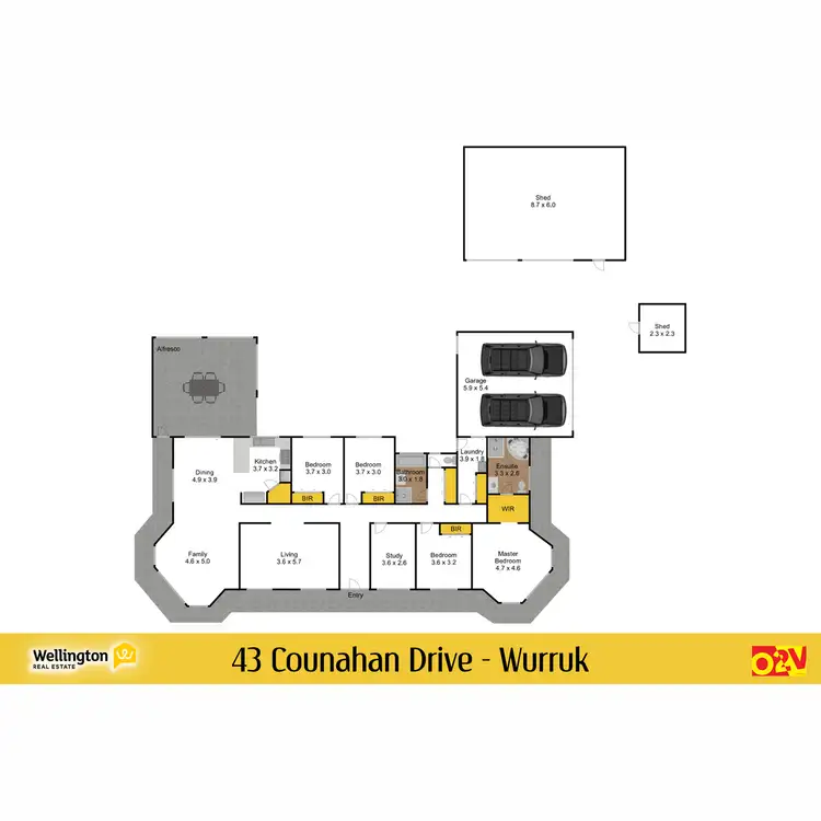 Floorplan of Homely house listing, 43 Counahan Drive, Wurruk VIC 3850