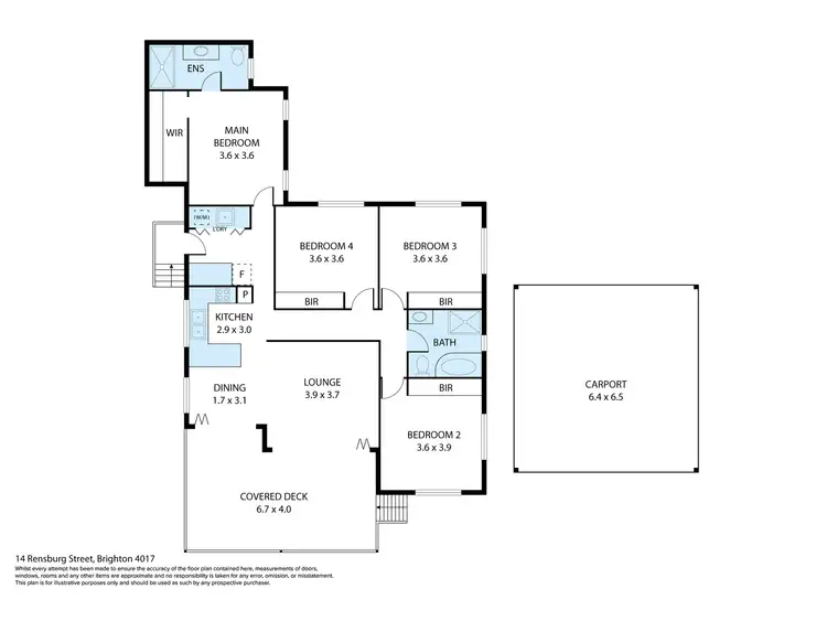 Floorplan of Homely house listing, 14 Rensburg Street, Brighton QLD 4017