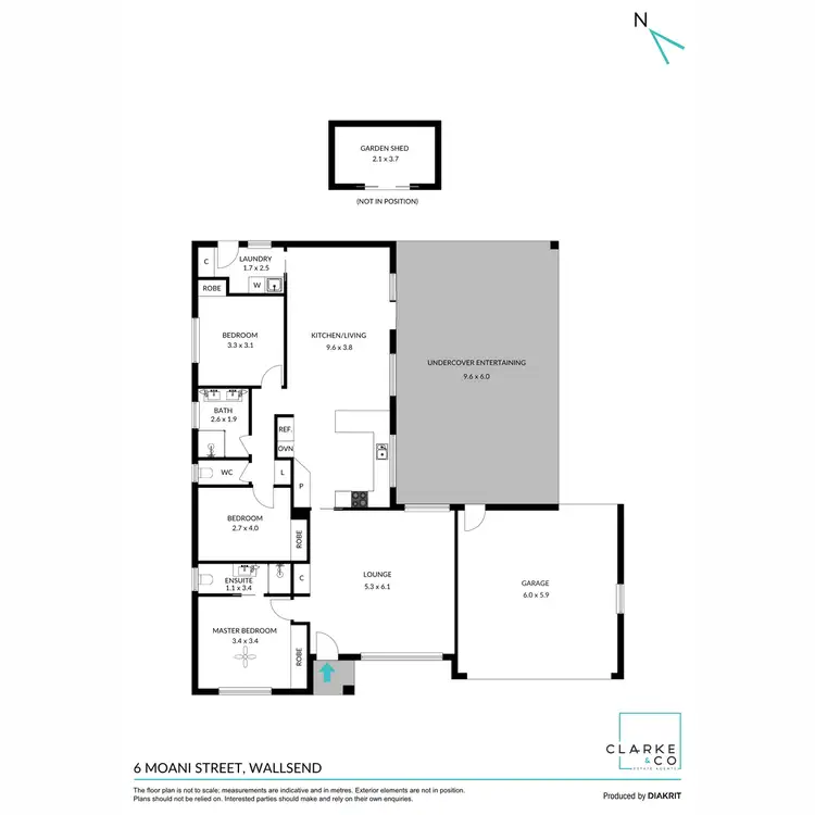 Floorplan of Homely house listing, 6 Moani Street, Wallsend NSW 2287