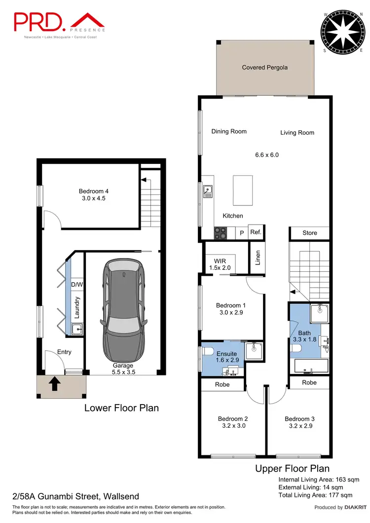 Floorplan of Homely townhouse listing, 2/58A Gunambi Street, Wallsend NSW 2287