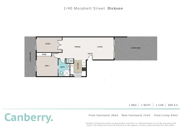 Floorplan of Homely apartment listing, 1/40 Morphett Street, Dickson ACT 2602