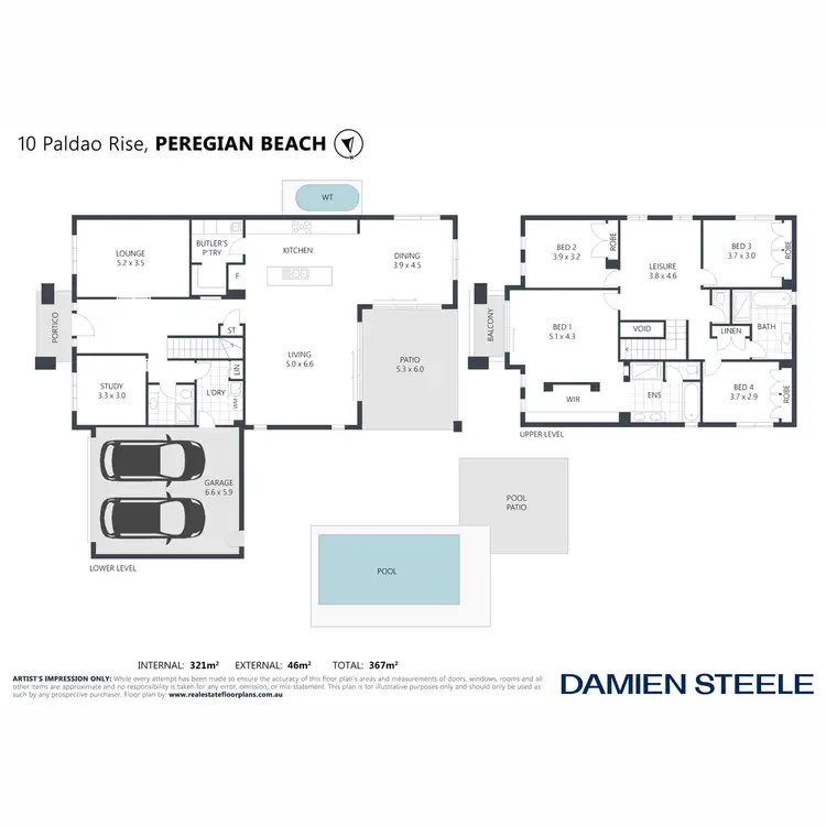 Floorplan of Homely house listing, 10 Paldao Rise, Peregian Beach QLD 4573