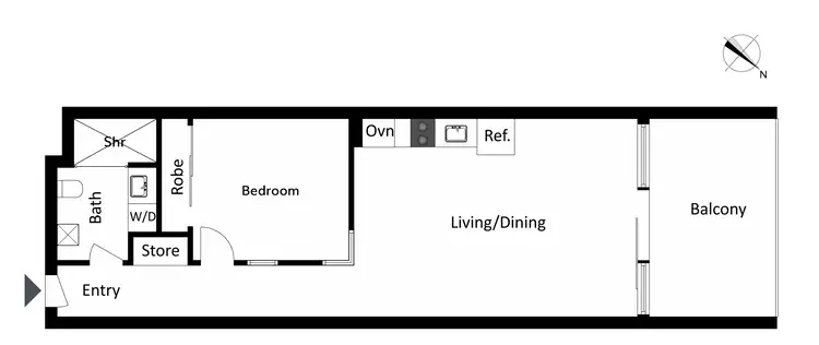 Floorplan of Homely apartment listing, 145/45 West Row, City ACT 2601