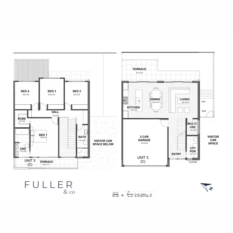 Floorplan of Homely townhouse listing, 3/7 Keats Street, Byron Bay NSW 2481