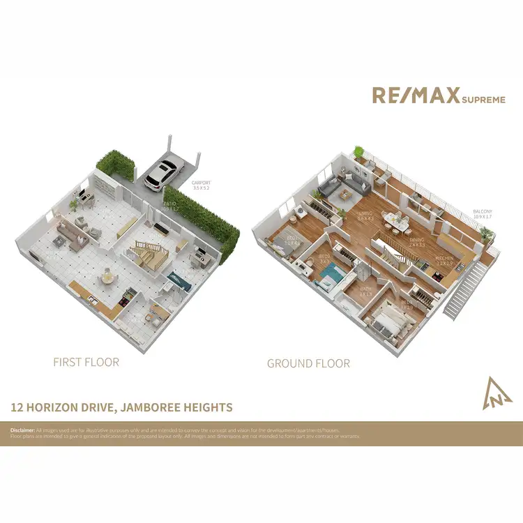 Floorplan of Homely house listing, 12 Horizon Drive, Jamboree Heights QLD 4074