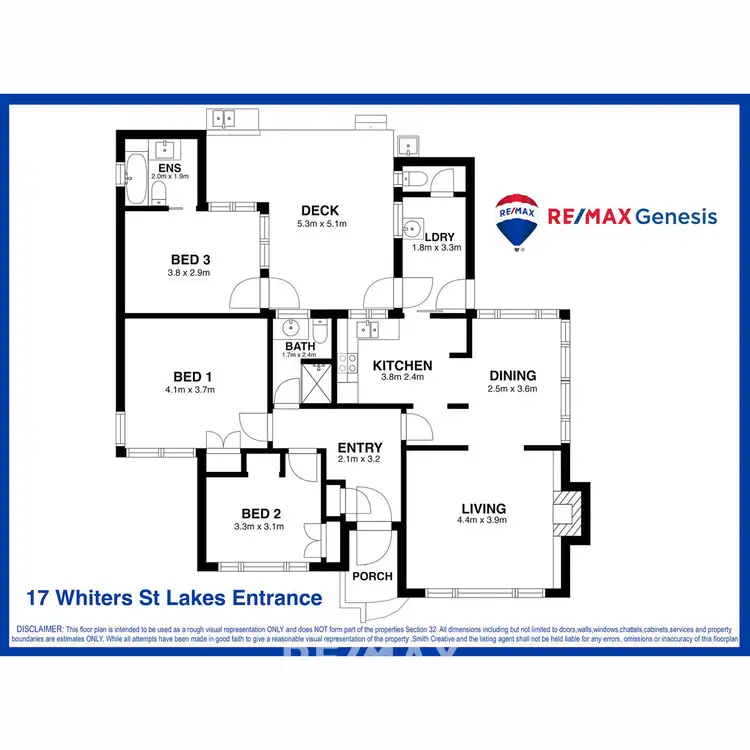 Floorplan of Homely house listing, 17 Whiters Street, Lakes Entrance VIC 3909