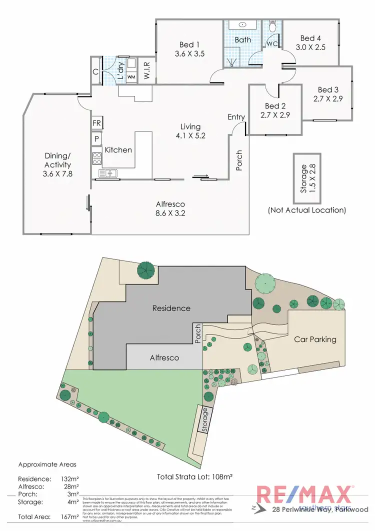 Floorplan of Homely house listing, 28 Periwinkle Way, Parkwood WA 6147