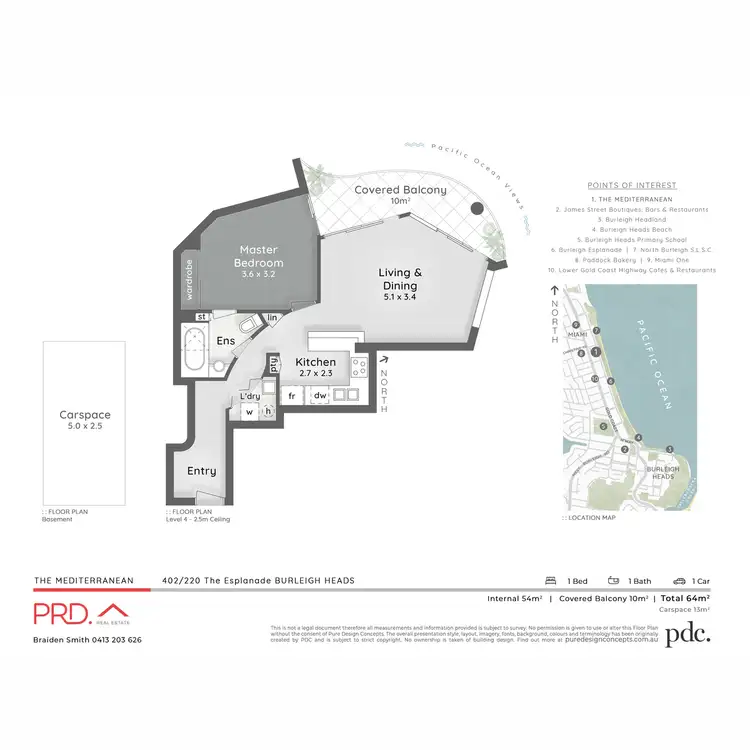 Floorplan of Homely apartment listing, 402/220 The Esplanade, Burleigh Heads QLD 4220