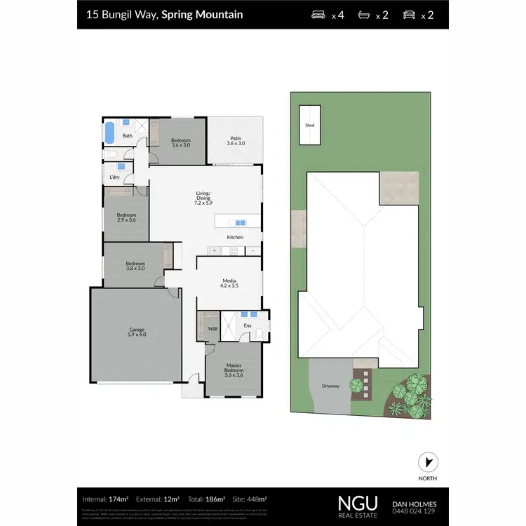 Floorplan of Homely house listing, 15 Bungil Way, Spring Mountain QLD 4300