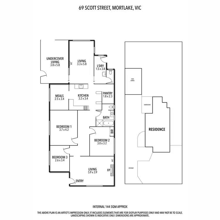 Floorplan of Homely house listing, 69 Scott Street, Mortlake VIC 3272