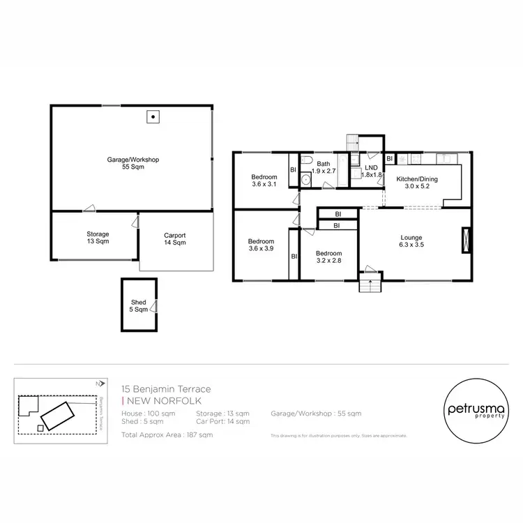 Floorplan of Homely house listing, 15 Benjamin Terrace, New Norfolk TAS 7140