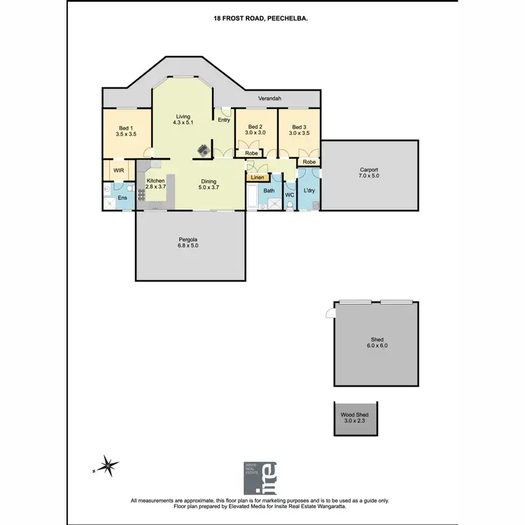 Floorplan of Homely house listing, 18 Frost Road, Peechelba VIC 3678