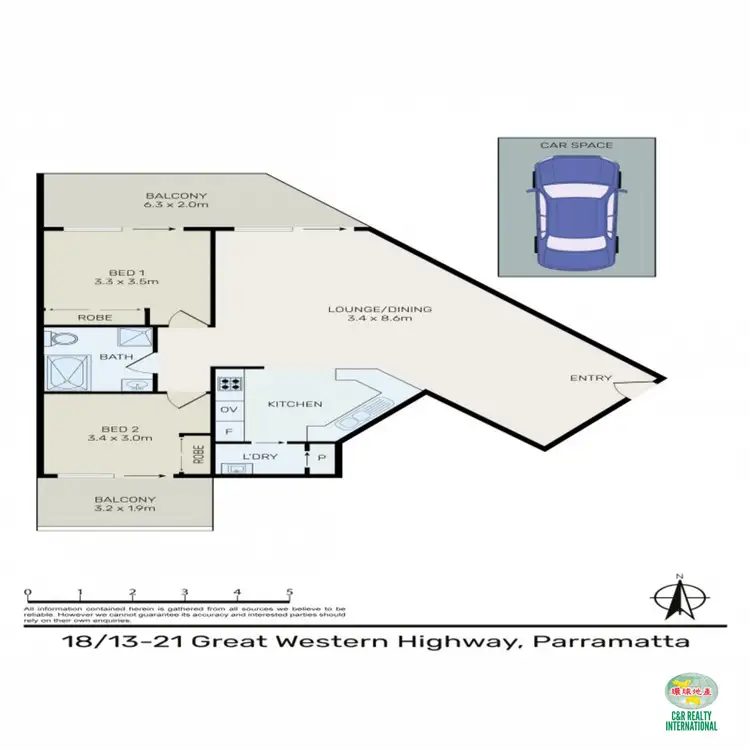 Floorplan of Homely apartment listing, 18/13-21 Great Western Highway, Parramatta NSW 2150