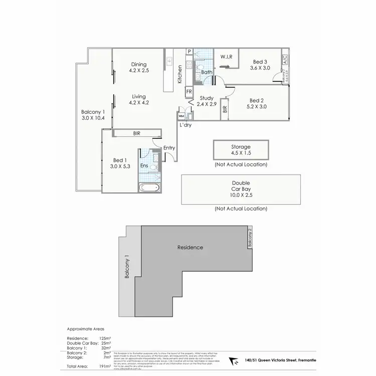 Floorplan of Homely apartment listing, 140/51 Queen Victoria Street, Fremantle WA 6160