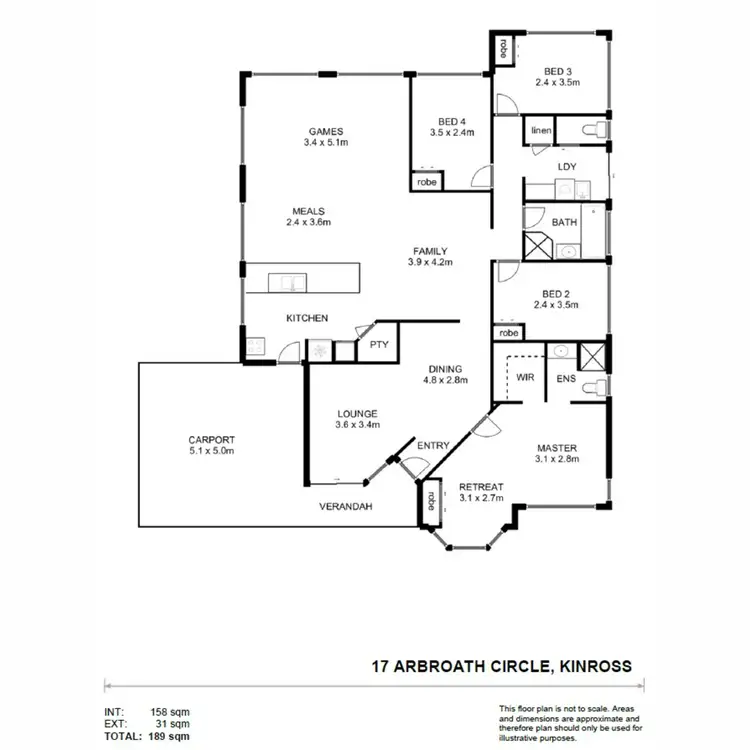 Floorplan of Homely house listing, 17 Arbroath Circle, Kinross WA 6028