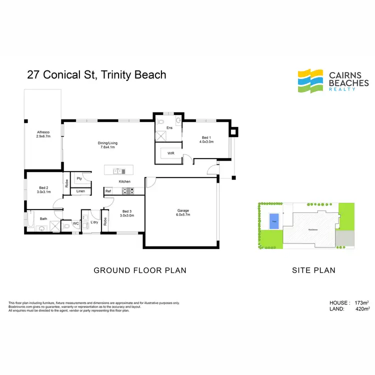 Floorplan of Homely house listing, 27 Conical Close, Trinity Beach QLD 4879