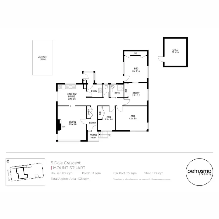 Floorplan of Homely house listing, 5 Dale Crescent, Mount Stuart TAS 7000