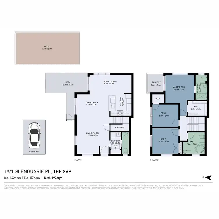 Floorplan of Homely townhouse listing, 19/1 Glenquarie Place, The Gap QLD 4061