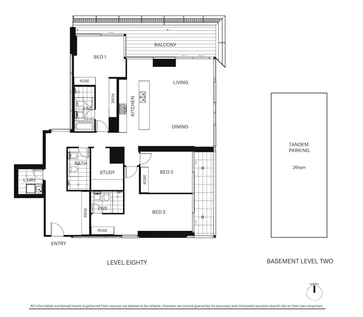Floorplan of Homely apartment listing, 8002/115 Bathurst Street, Sydney NSW 2000