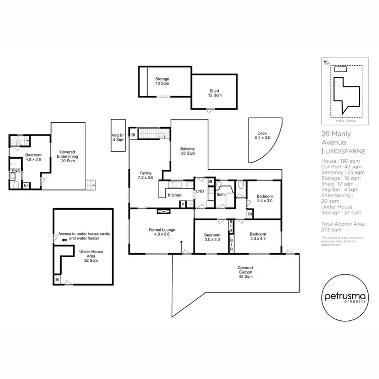 Floorplan of Homely house listing, 26 Manly Avenue, Lindisfarne TAS 7015