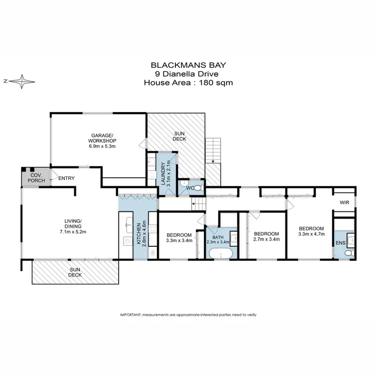 Floorplan of Homely house listing, 9 Dianella Drive, Blackmans Bay TAS 7052