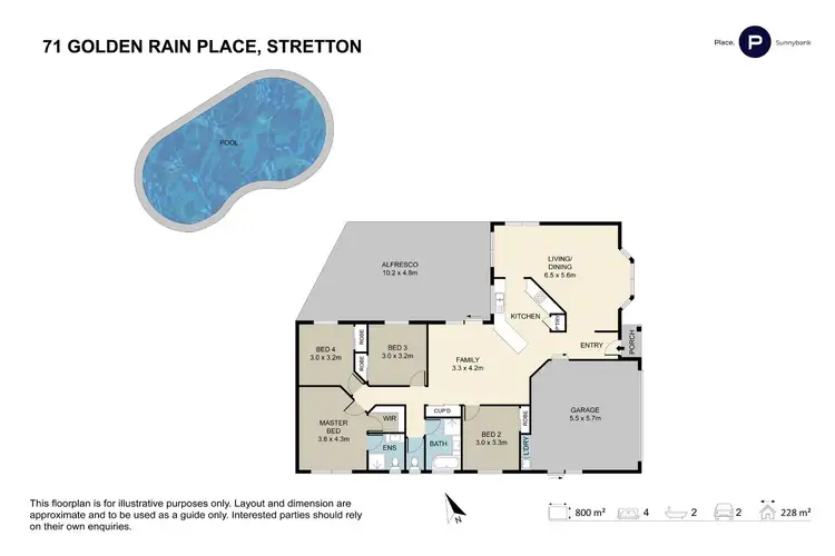 Floorplan of Homely house listing, 71 Golden Rain Place, Stretton QLD 4116