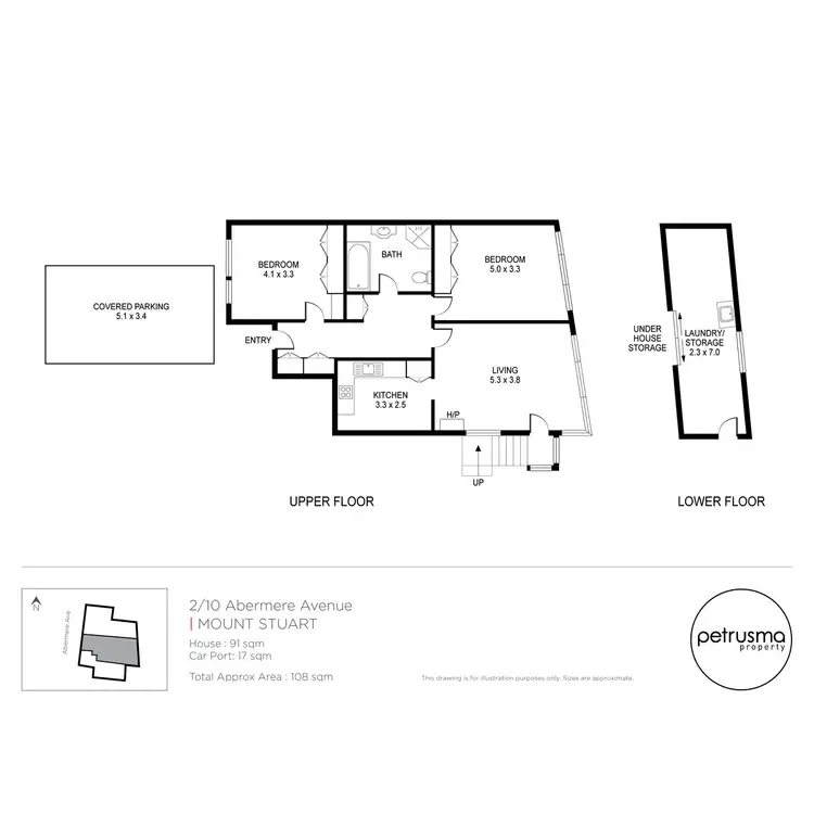 Floorplan of Homely unit listing, 2/10 Abermere Avenue, Mount Stuart TAS 7000