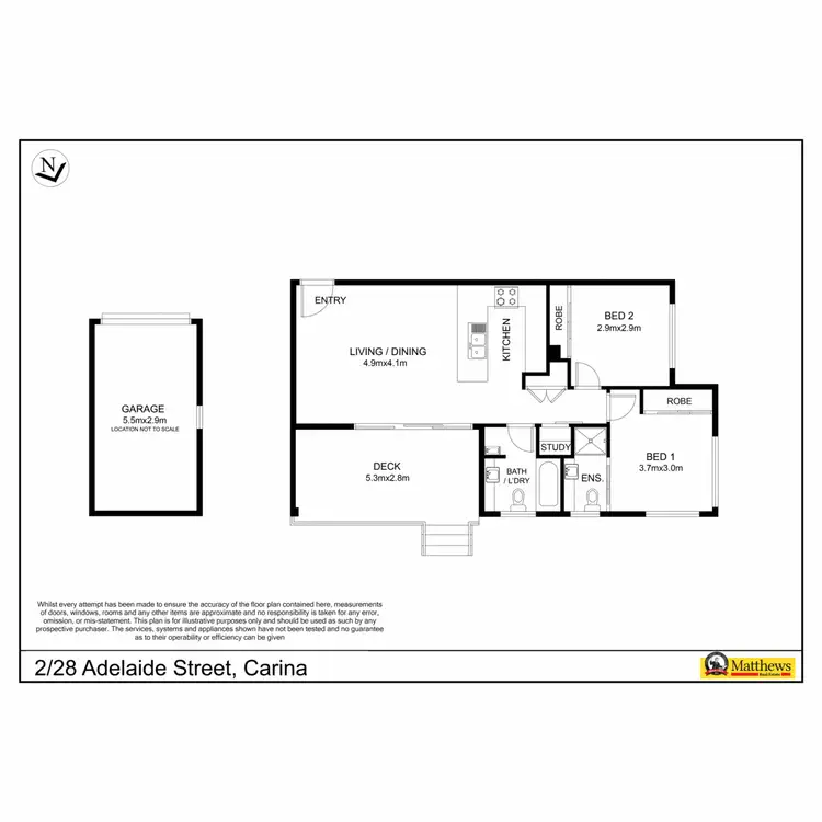 Floorplan of Homely unit listing, 2/28 Adelaide Street, Carina QLD 4152