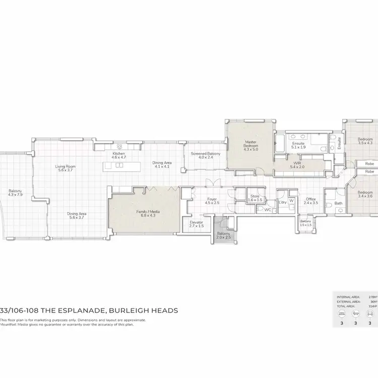 Floorplan of Homely apartment listing, 33/106-108 The Esplanade, Burleigh Heads QLD 4220
